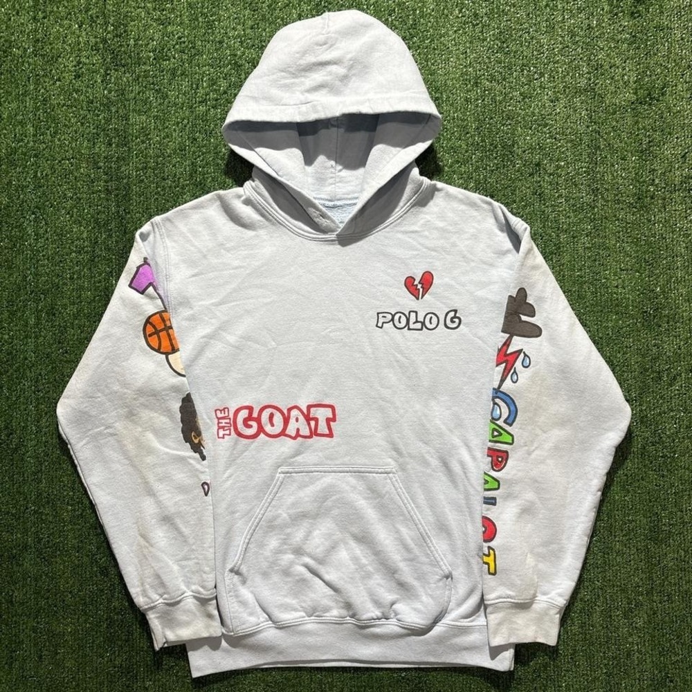 Polo G the goat Capalot Blue hoodie Mens Size Small